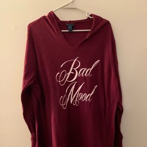 Rue 21 bad mood sweater with hood
